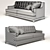 Italian Velvet Sofa by Gianfranco Ferre 3D model small image 3