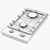 BOSCH Domino Gas Hob - Sleek & Powerful 3D model small image 3