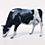 Meadow Grazing Cow 3D model small image 1