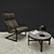 Elegant Fusion: Poang Chair, Alivar Table, Cheshire Lamp 3D model small image 2