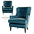 Modern Elegance - FH 106 Armchair 3D model small image 1