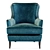 Modern Elegance - FH 106 Armchair 3D model small image 2