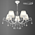 Gronta Odeon Chandelier, Elegant White Crystal Lighting 3D model small image 1