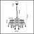 Gronta Odeon Chandelier, Elegant White Crystal Lighting 3D model small image 2