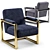 Elegant Florence Armchair: Sleek Design & Superior Comfort 3D model small image 2