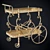 Riperlamp Brass Trolley - Spanish-Made Trolley for Easy Transport 3D model small image 2