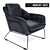 Modern Metal Lounge Chair 3D model small image 1