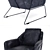 Modern Metal Lounge Chair 3D model small image 2