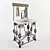 Elegant Wrought Iron Washstand 3D model small image 1