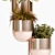 Metal Hanging Planter Set 3D model small image 3