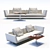 Flexform Sofa - Contemporary Couch 3D model small image 1