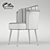 Anita Velvet Dining Chair: Mid-Century Elegance 3D model small image 3