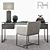 Elegant RH Latour Desk Set 3D model small image 1