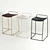 Sleek Uccio Stool: Brass, White, Black 3D model small image 2