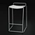 Sleek Uccio Stool: Brass, White, Black 3D model small image 3