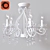 Lydia Flushmount Kids Chandelier 3D model small image 1