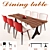 Elegant Modern Dining Table 3D model small image 1