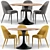 Title: Amarelo Chair & Thor Dining Table Set 3D model small image 1