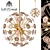 Amber Burst Agate Chandelier 3D model small image 1