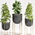 Greenery Delight Planter Set 3D model small image 1