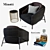 Elegant Minotti Fil Noir 3D model small image 2