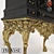 Luxury Baroque Secreter with Glass Doors 3D model small image 3