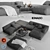 Modular Sofa Set: BONALDO Peanut B 3D model small image 1