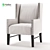 Elegant Genevieve Lounge Chair 3D model small image 3