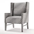 Elegant Genevieve Lounge Chair 3D model small image 1