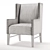 Elegant Genevieve Lounge Chair 3D model small image 2