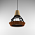 Woodfret Pendant: Industrial Loft Style Light 3D model small image 1