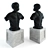 Metal Human Bust Sculpture 3D model small image 1