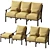 Elegant Madrid Sofas: Vintage Grace 3D model small image 1