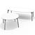 Sleek GUBI Round & Ellipse Dining Table 3D model small image 3