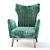 Elegant Loren Armchair - Stylish Addition to Any Space 3D model small image 2
