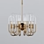 Elegant Sciolari Brass Chandelier 3D model small image 1