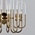 Elegant Sciolari Brass Chandelier 3D model small image 3