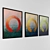 Circular Impressions: Abstract Art Collection 3D model small image 1