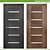 Eco-Wool Doors of Dominic - Wenge & Gray Meringue 3D model small image 1