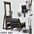 Modern Loft Set: Leather Lounge Chair, Decorative Vases, Mirror Door, Candle Holder 3D model small image 2