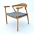 Bengala Chair: Sleek Seat+Elegant Wood 3D model small image 2