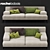 Luxurious Playlist 3-Seater Sofa 3D model small image 1