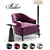 Baker Carnelian Lounge Chair Set: Exquisite Design in 6 Vibrant Colors! 3D model small image 1
