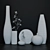 Elegant Silver Vase Collection 3D model small image 2