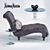Battista Chaise with Acrylic Side Table 3D model small image 3