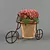 Ceramic Flower Stand with Basket 3D model small image 1