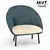 Modern Twins Armchair: Stylish, Compact, Comfortable. 3D model small image 1