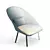 Modern Twins Armchair: Stylish, Compact, Comfortable. 3D model small image 2