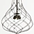 Elegant 4-Light Metal Chandelier 3D model small image 2
