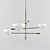 Sleek Mid-Century Chandelier 3D model small image 1